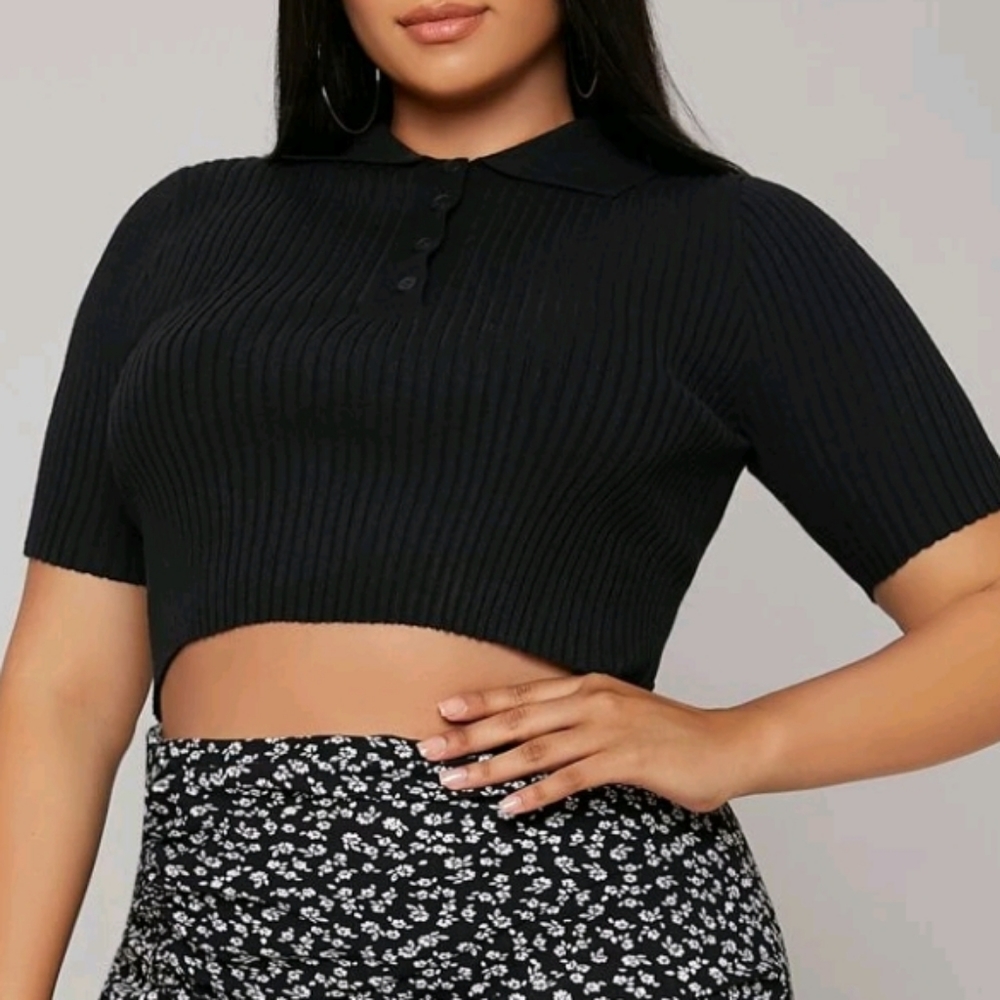 💜5 for 20$💜 SHEIN Crop Polo